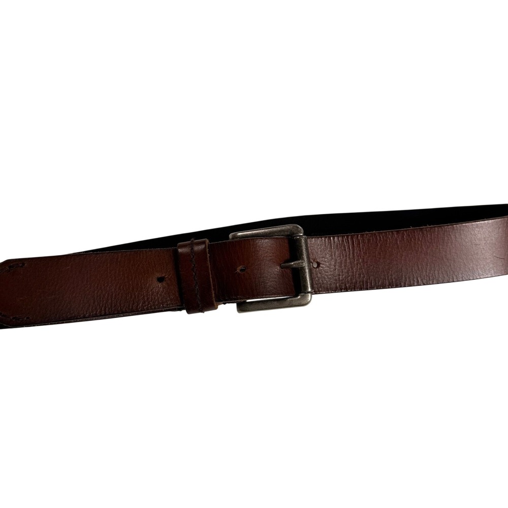 Fossil Mens Brown Genuine Leather Belt Size 36 SMB107020136 Roller Buckle Casual
